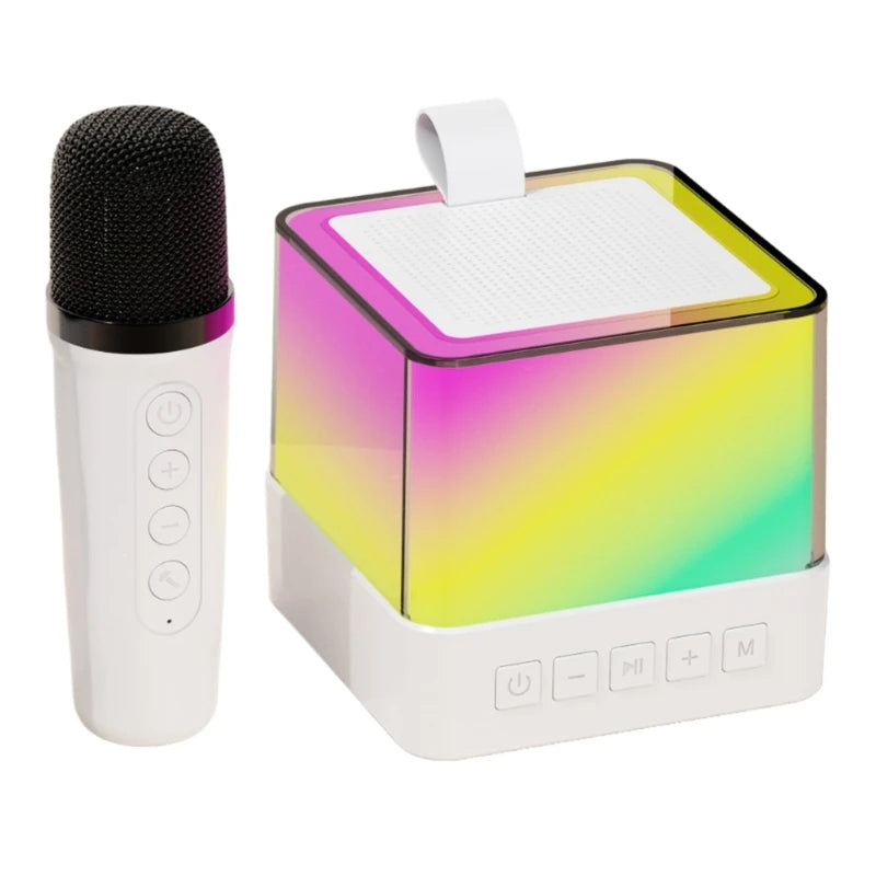 Bluetooth Mini Karaoke Machine Light Cube