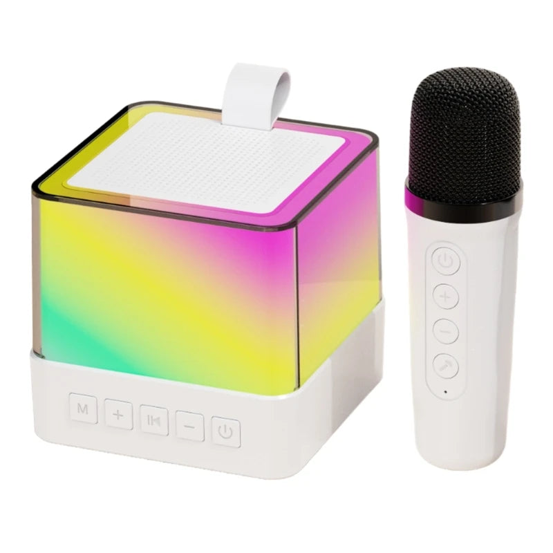 Bluetooth Mini Karaoke Machine Light Cube