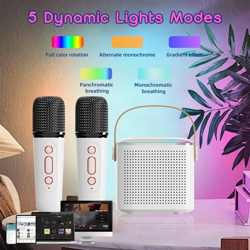 Bluetooth Mini Karaoke Machine RGB Lights