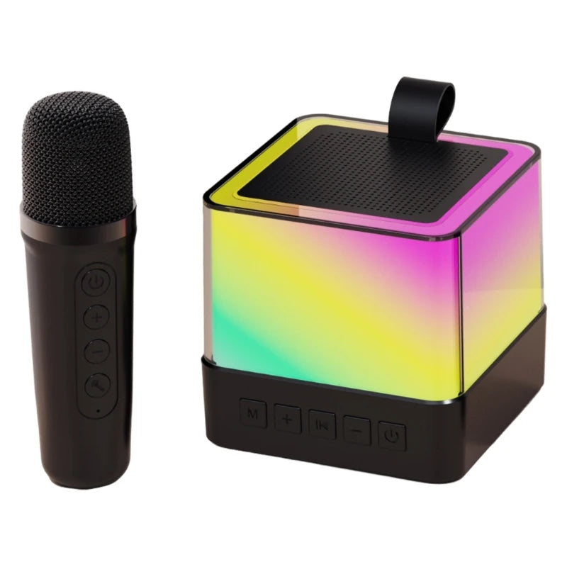 Bluetooth Mini Karaoke Machine Light Cube