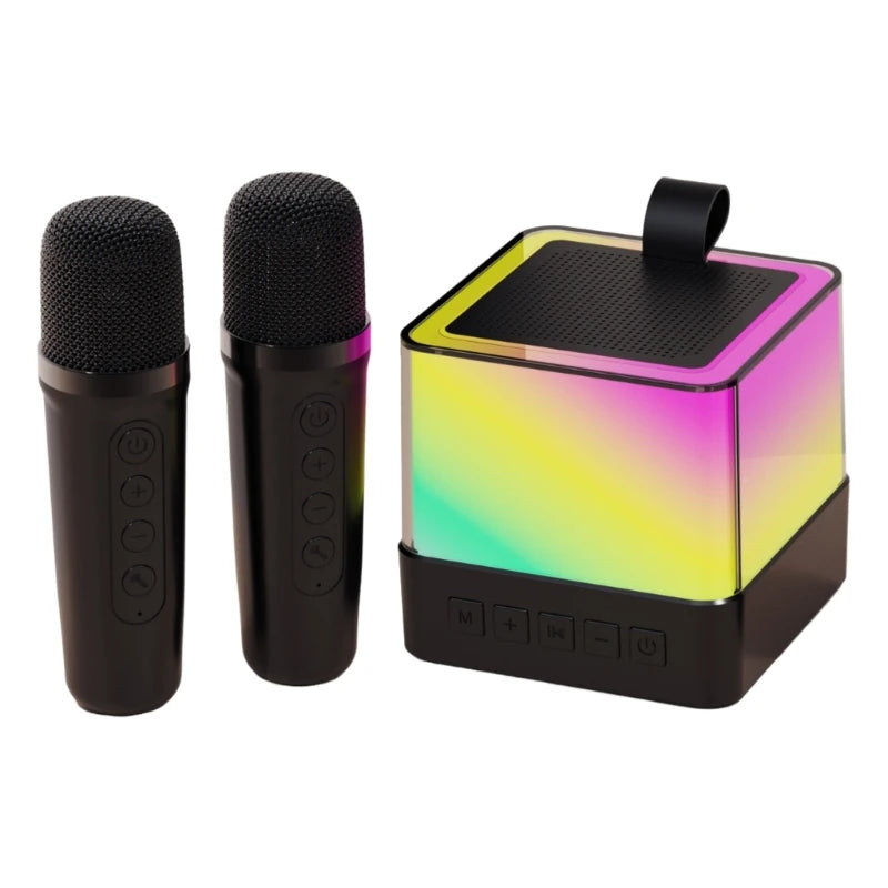 Bluetooth Mini Karaoke Machine Light Cube