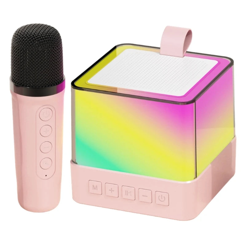 Bluetooth Mini Karaoke Machine Light Cube