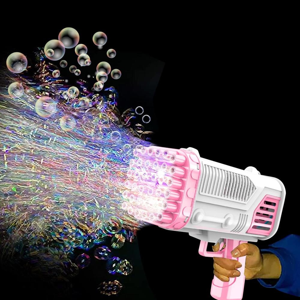 36 Hole Bubble Gun Bazooka Machine With Lights