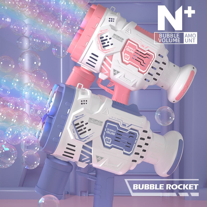 4 Engine Bubble Rocket Gun With Lights