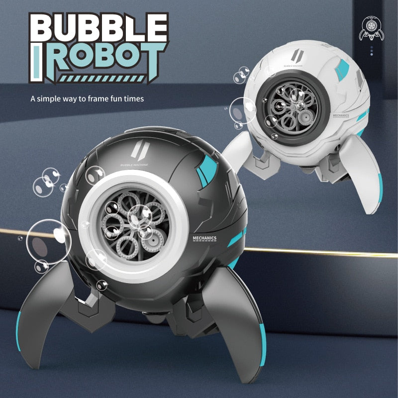 Bubble Robot Blower With Lights