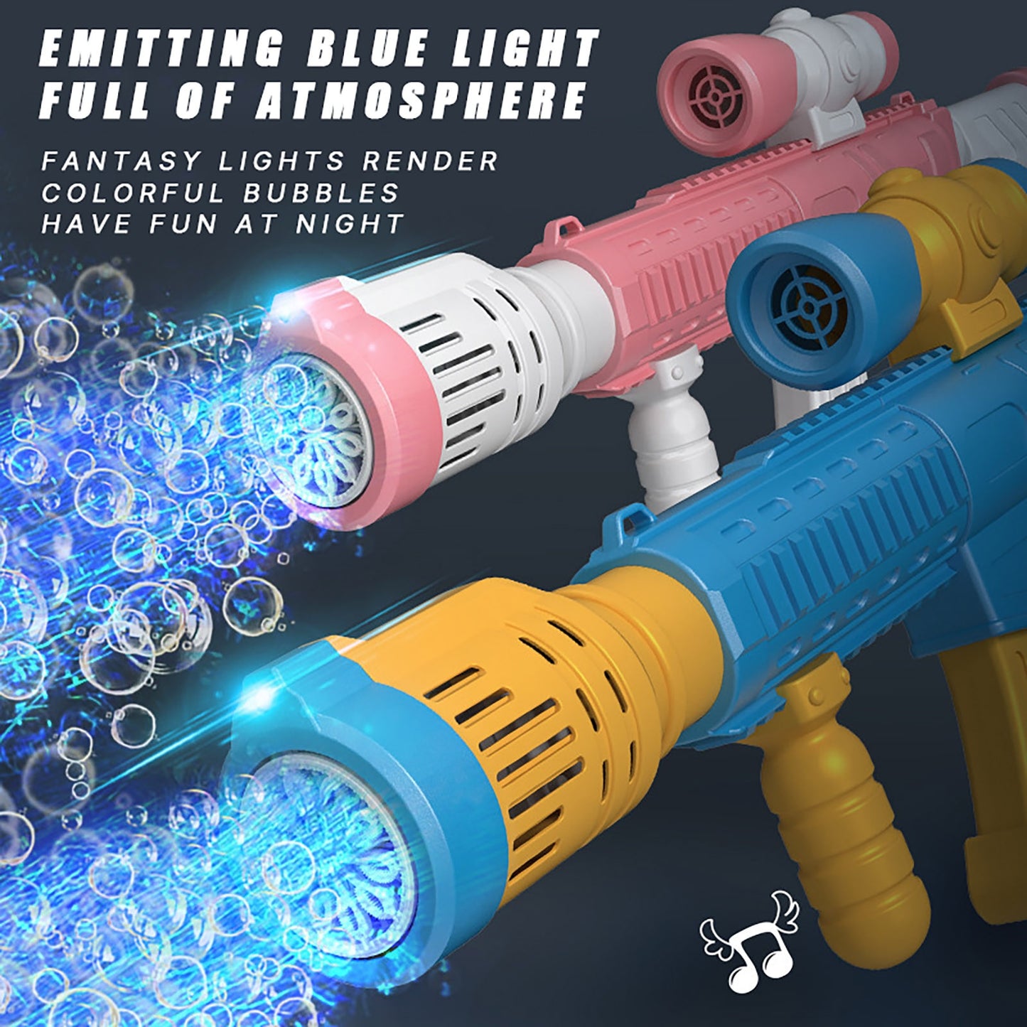 Gatling Bubble Gun With Lights