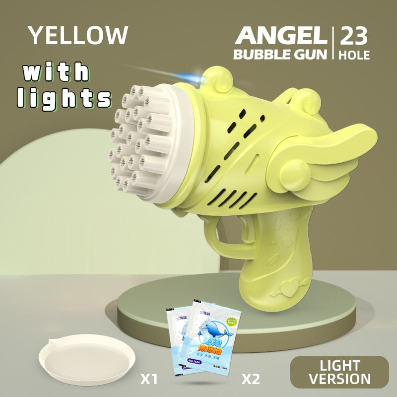 Angel Bubble Gun With Flashing Lights